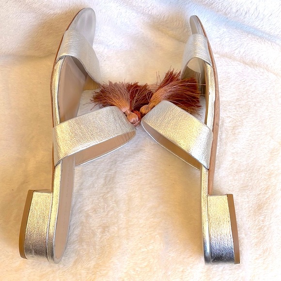 Loeffler Randall Tassel Silver Sandals - Picture 5 of 7